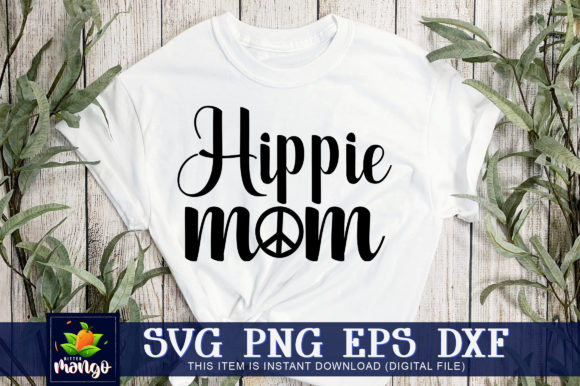 Hippie Mom Graphics for Crafts and Branding