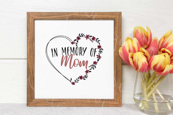In Memory of Mom Flower Heart Wreath Graphics and Crafts Review
