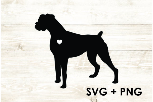 Love Boxers - Boxer Dog Heart - Dog Mom Graphics and Crafts