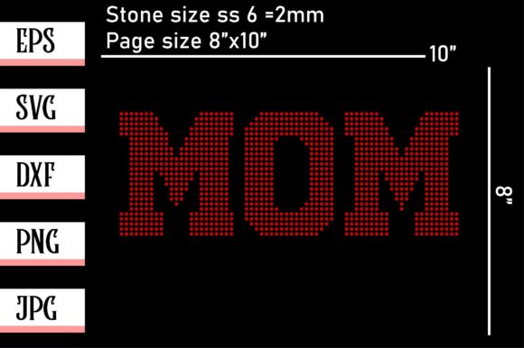Mom Rhinestone Template: Graphics and Crafts for Branding